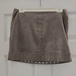Gianni Bini Studded Gray Mini Skirt